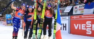Українські біатлети зганяли естафету на чемпіонаті світу