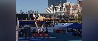 Переможний стрибок Магучих / Скріншот відео