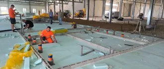 Будівництво заводу "Лекорна" у Збаражі. 8 серпня 2025 / Фото з Facebook “Вакансії Лекорна у Збаражі”