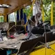 Маршрутний автобус після російської атаки