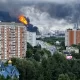 Наслідки атаки українського дрона на нафтопереробний завод на околиці Москви у червні / Фото: AFP